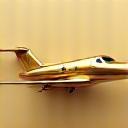 Golden icon of a small jet